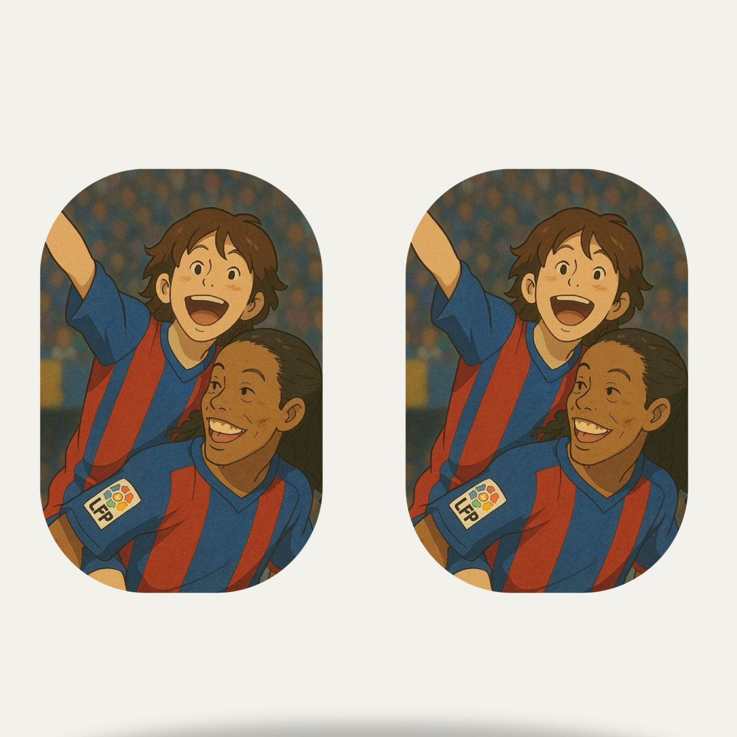 Protège Tibia : Messi - Ronaldinho