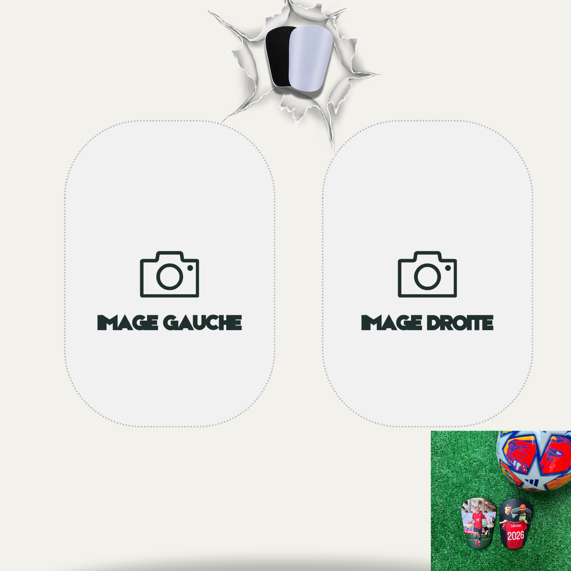 Mini protege tibia King Protect personnalisable avec image